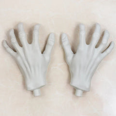 JazzHer 2Pcs Halloween Fake Skeleton Hands Realistic Human Hand Plastic Bone Halloween Party Home Decoration Haunted House Horror Props