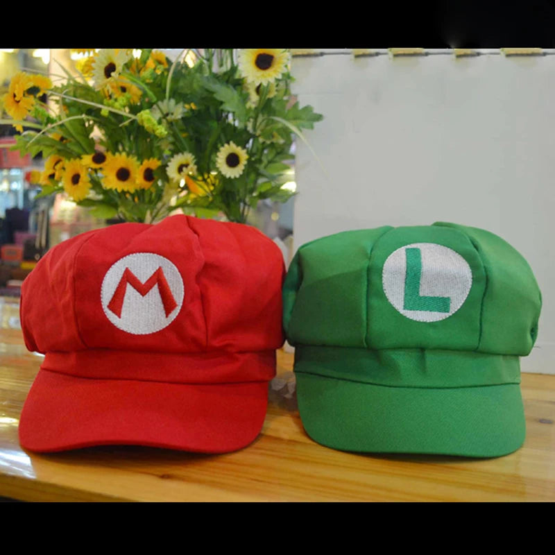 JazzHer Super Luigi Bors Hats Cosplay Anime Halloween Party Costumes Accessory Kawaii Colorful Caps Christmas Gifts