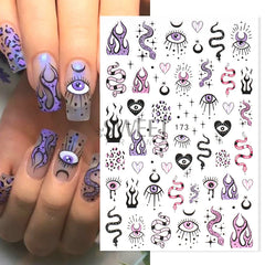 JazzHer Cartoon Ant Nail Manicure Sticker Cute Ladybug Succulent Plant Bee Adhesive Sliders Rainbow Candy Summer Kawaii Decoration Foils