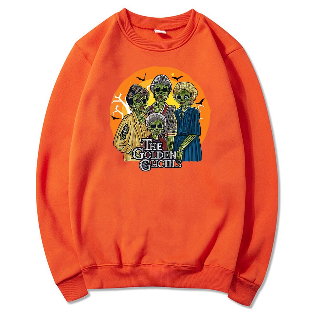 JazzHer Halloween Awakecrm The Golden Ghouls Halloween Sweatshirt Tv Show Golden Gilrs Inspired Hoodie Funny Witch Vampire Pullover Halloween Sweatshirts