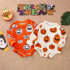 JazzHer Halloween Awakecrm Lioraitiin 0-3T Baby Girl Boy Halloween Days Lovely Romper Pumpkin Printing Long Sleeve Sweatshirt Jumpsuits