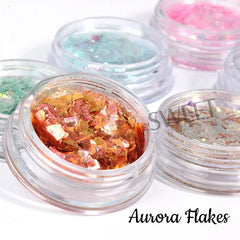 JazzHer Crystal Aurora Nail Glitter Flakes Irregular Mermaid Fire Opal Sequins Spring Iridescent Paillettes Sparkle Manicure Decor LYMH