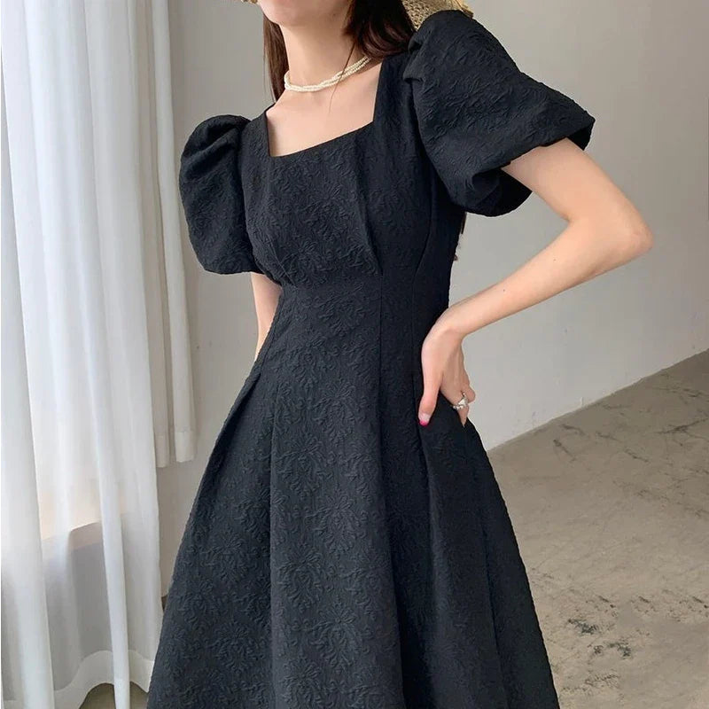 JazzHer Classic French Women's Summer Dress 2023 Trend Fashion Korean Chiffon Midi Aesthetic Clothing Dresses Women Luxury Designer Long