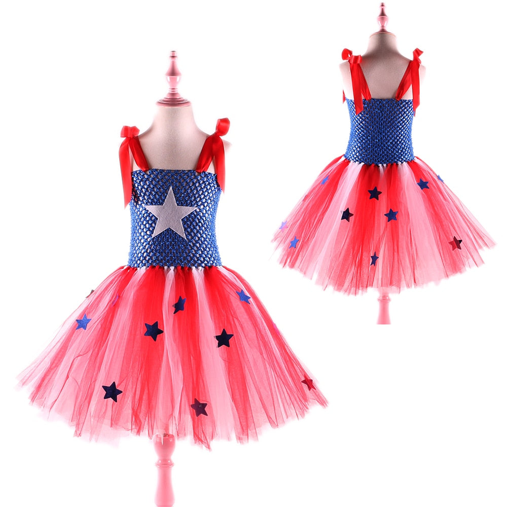 JazzHer Halloween Awakecrm Superhero Girls Costume Tutu Dress Kids Party Dresses Clown Zombie Cosplay Halloween Costume For Girl Fancy Dress Up Clothes