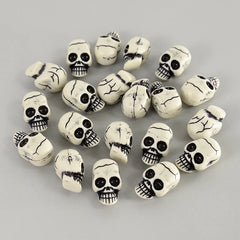 JazzHer 10pcs Mini Skull Skeleton Scary Halloween Party Decorations for Home Table Resin Ghost Skeleton Head Haunted House Horror Props