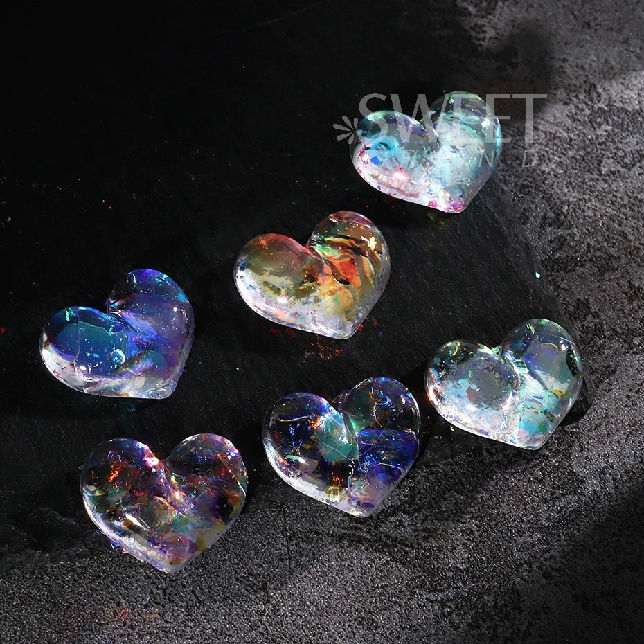 JazzHer 0.1g Fire Opal Crystal Sequins Nail Flakes Holographic Aurora Brocade Chrome Spangles Summer Feather Glitter Manicure Decoration