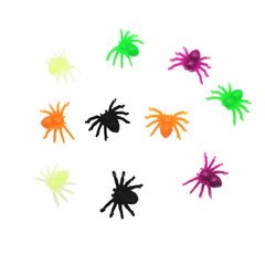 JazzHer 50pcs Halloween Spiders Decorations Small Black Luminous Plastic Spiders Haunted House Spider Decoration Simulation Tricky Toy