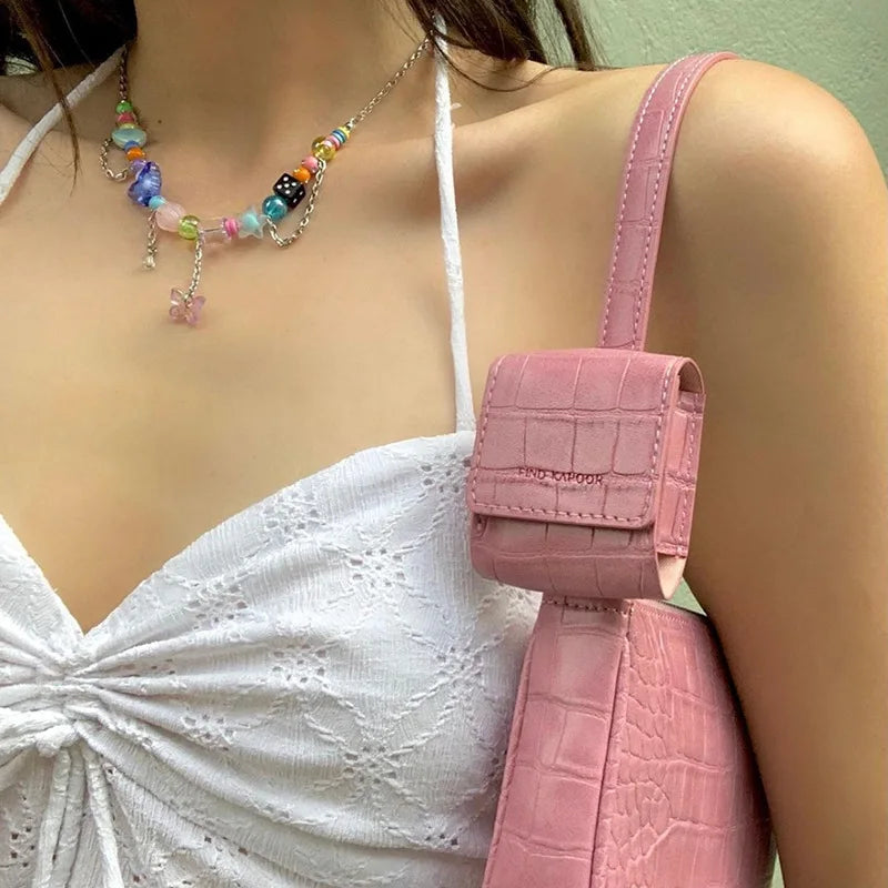 JazzHer Hotsweet Girl Ruched Chest Wrap Camisole Korean Kawaii Backless Halter Crop Tops Y2K Aesthetic Fairy Tank Vest Women Summer