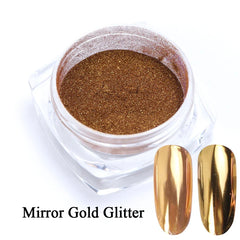 JazzHer 8 Box Mirror Gold Nail Art Glitter Powder Set Holographic Gold Aluminum Sequins Paillette Manicure Rubbing For Nails LY1506-07