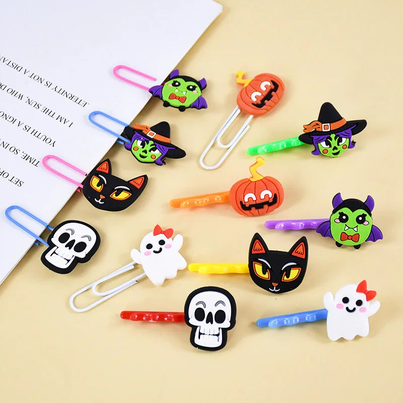 JazzHer Halloween Kids Toys Favors Bracelets Ghost Pumpkin Wristband Hairclip Rubber Rings Halloween Birthday Party Gifts Pinata Filler