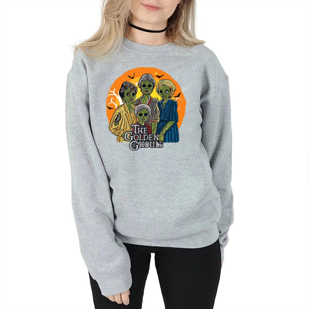 JazzHer Halloween Awakecrm The Golden Ghouls Halloween Sweatshirt Tv Show Golden Gilrs Inspired Hoodie Funny Witch Vampire Pullover Halloween Sweatshirts