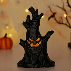 JazzHer Halloween Led Glow Ghost Tree Light Home Decoration Spider Pumpkin Candle Lamp Haunted House Horror Props Halloween Party Supply