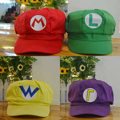 JazzHer Super Luigi Bors Hats Cosplay Anime Halloween Party Costumes Accessory Kawaii Colorful Caps Christmas Gifts