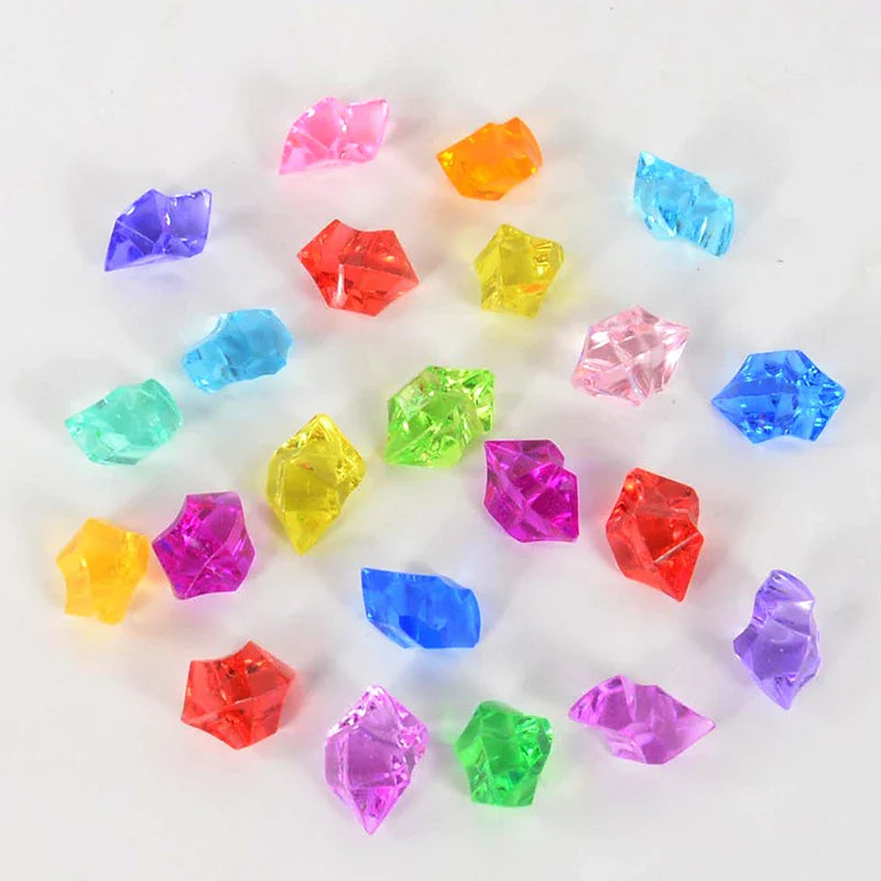 JazzHer 50pcs Pirate Jewels Treasure Chest Acrylic Crystal Gem Confetti for Kids Pirate Birthday Party Decoration Wedding Christmas Gift