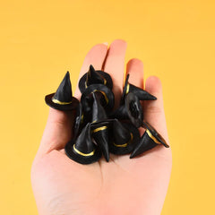 JazzHer 10/20Pcs Mini Witch Hat Halloween Party DIY Decoration Dollhouse Miniature Crafts Kids Toy Doll Pumpkin Tiny Hats Cake Ornament