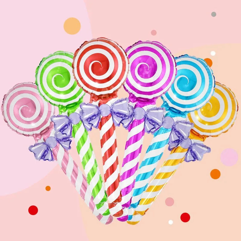 JazzHer 6pcs Hands Lollipop Foil Balloons Wedding Birthday Party Decorations Children's Day Balloon