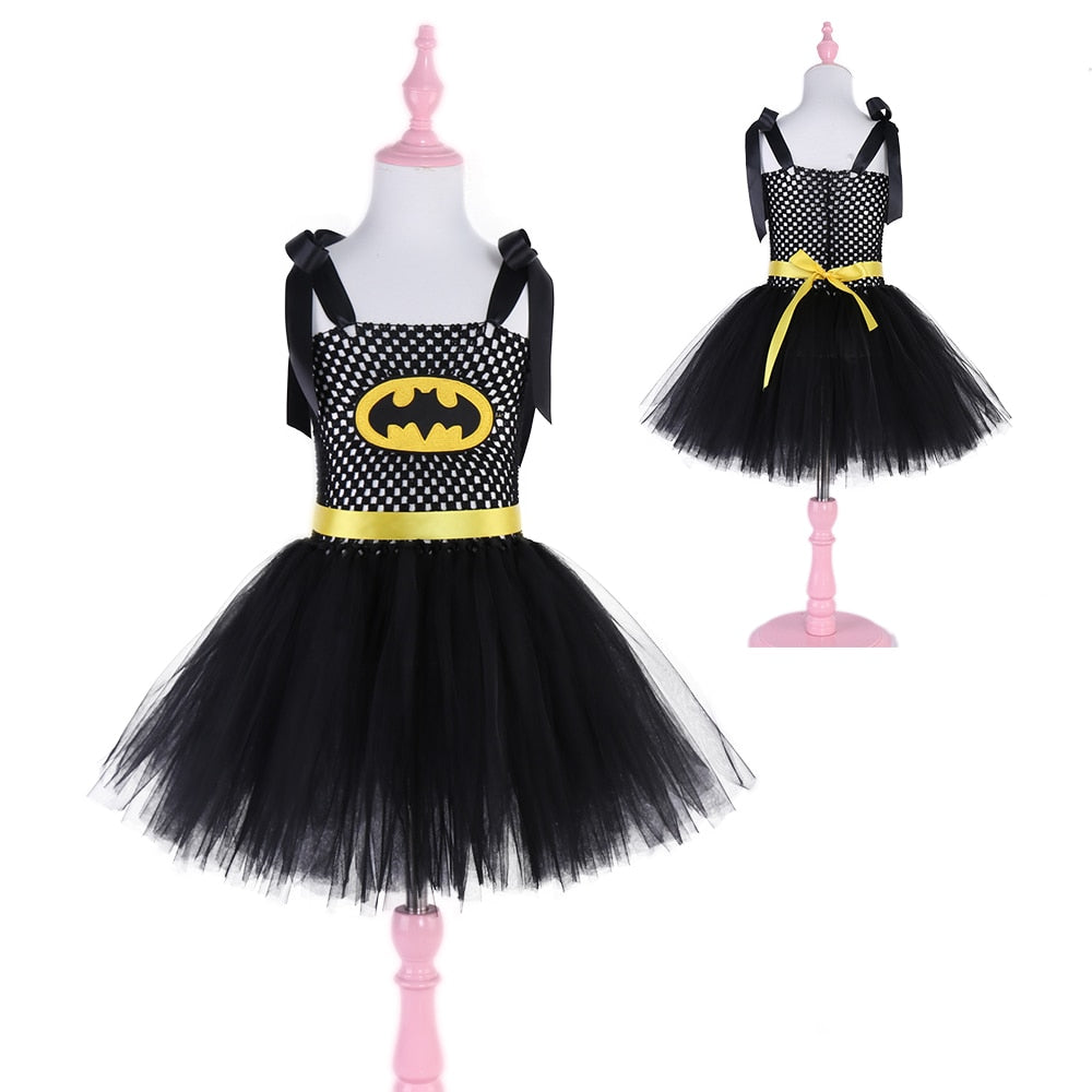 JazzHer Halloween Awakecrm Superhero Girls Costume Tutu Dress Kids Party Dresses Clown Zombie Cosplay Halloween Costume For Girl Fancy Dress Up Clothes