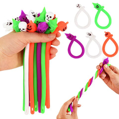 JazzHer 10Pcs Halloween Stretchy Strings Soft Bracelet Anti Stress Fidget Toys Kids Birthday Party Favors Gift Pinata Goodie Bag Filler