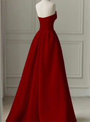JazzHer Strapless High Slit Glitter Tulle Maxi Dress