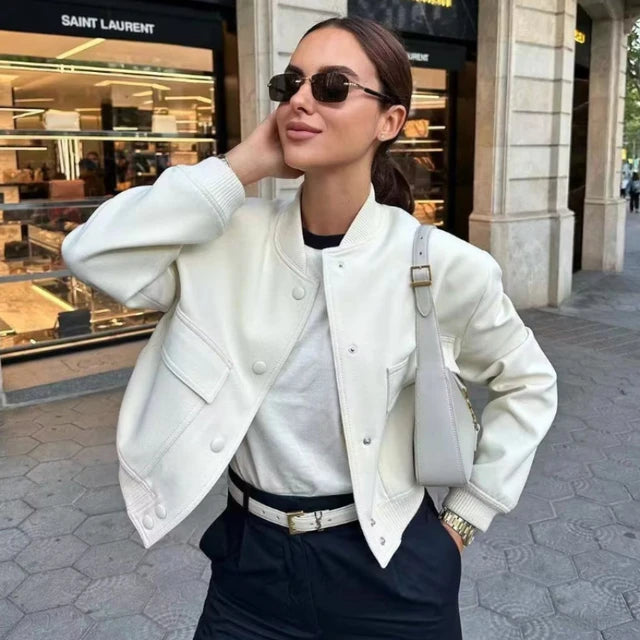 JazzHer 2024 Fall Fashion 2024 Winter Jackets For Women Fashion Pockets Autumn Jacket Solid Coat Female Long Sleeve Casual New Outerwears Chic Tops