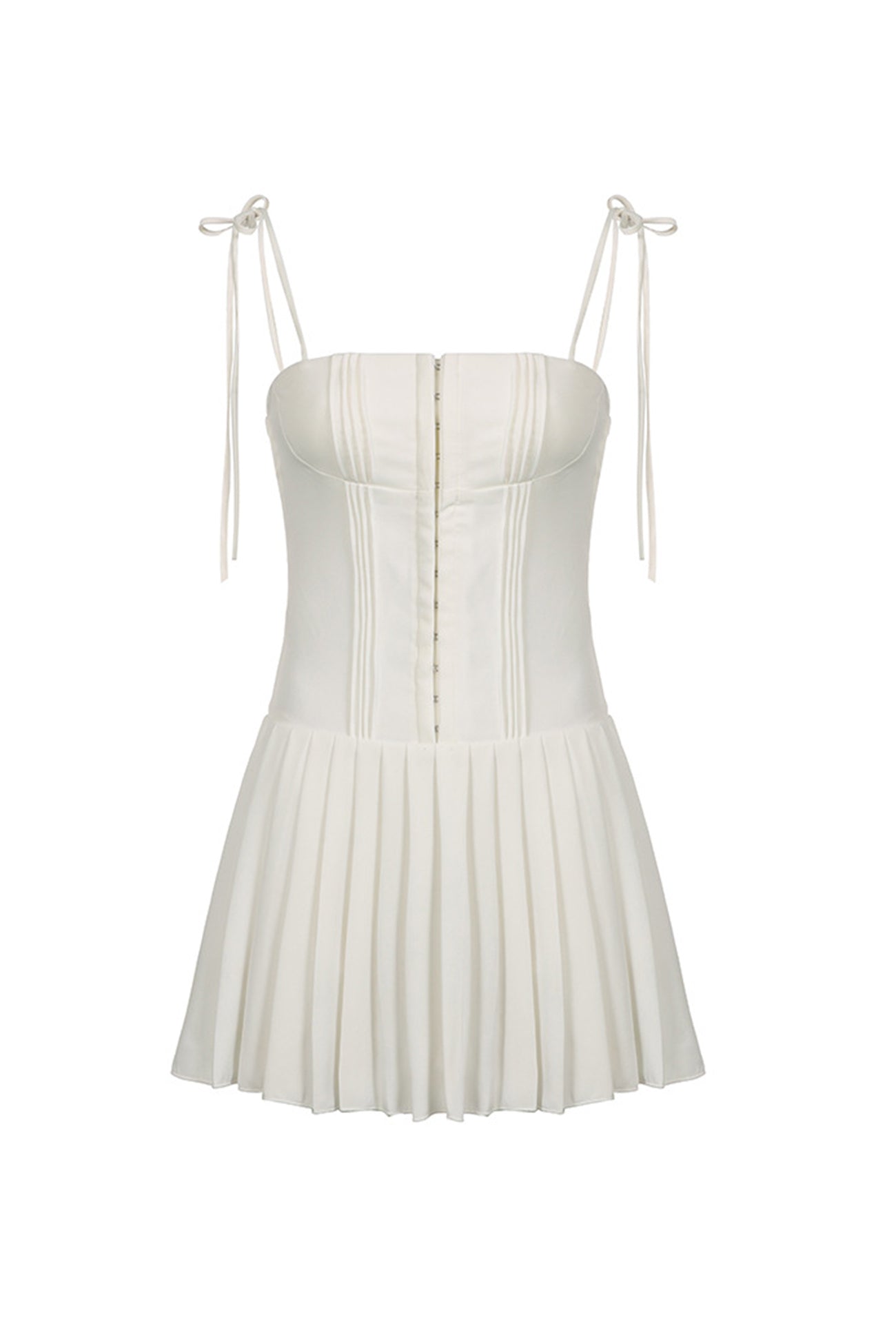 JazzHer Tie-straps Corset Pleated Cami Dress