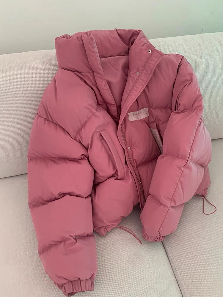 christmas outfit JazzHer Women Pink Parka Jacket Coat Long Sleeve Thicken Overcoat Harajuku 90s Korean Warm Turtleneck Padded Jacket Vintage Winter 2025