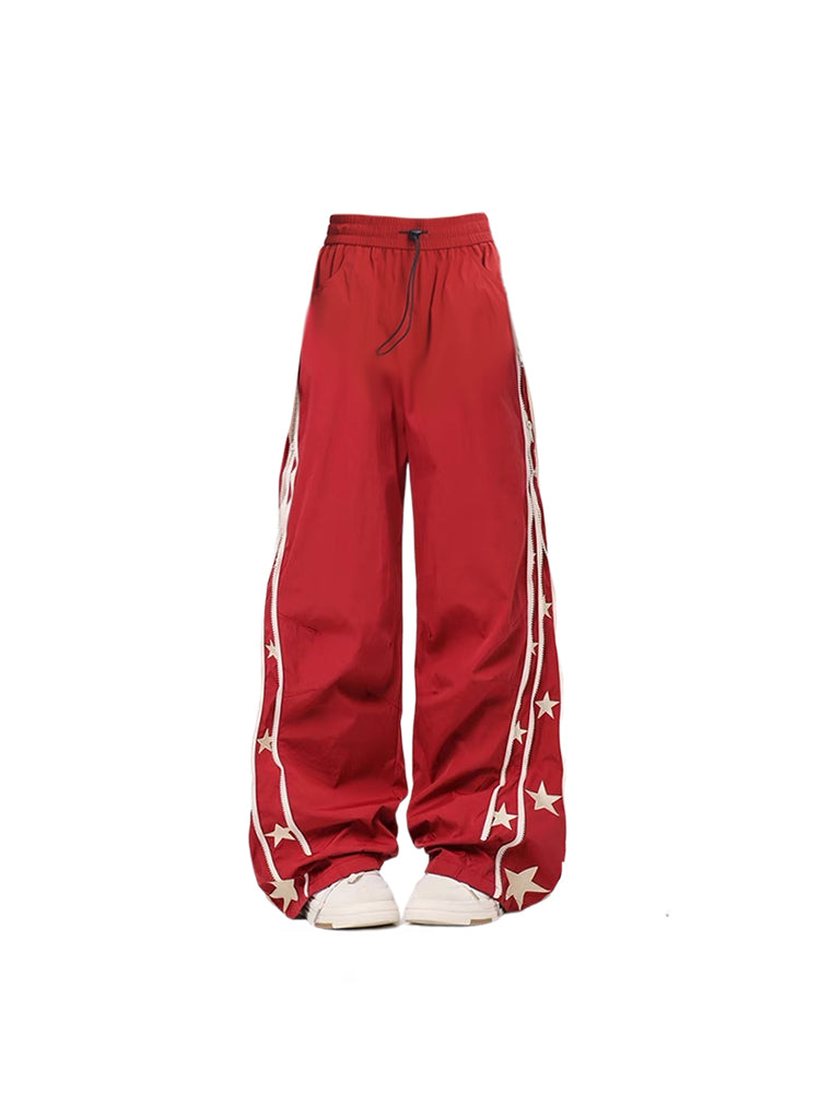 christmas outfit JazzHer Women's Baggy Wine Red Sweatpants Harajuku Streetwear Fashion Y2k High Waist Oversize Jogger Pants Vintage Wide Trousers Clothes