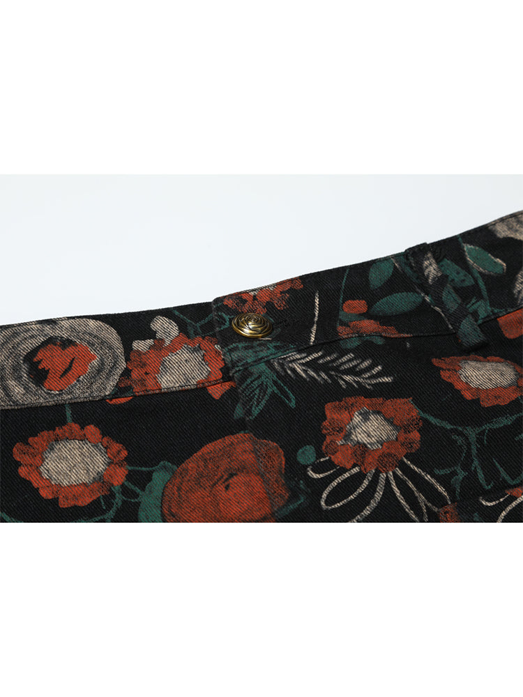 christmas outfit JazzHer Women Y2k A-line Floral Print Skirt Vintage Aesthetic Long Skirt Harajuku Korean Oversize Skirt 2000s Fashion Emo Clothes Summer