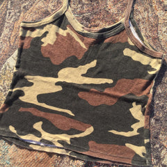 JazzHer Y2k Women's clothing Crop Top Camo Top Harajuku Tank and Camis Vintage top Summer Aesthetic Women's shirt Women's clothing Emo