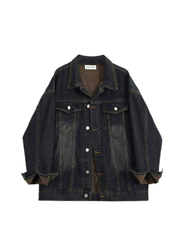 christmas outfit JazzHer Women's Denim Jacket Long Sleeve Jean Jacket Harajuku Korean 90s Vintage 2000s Fashion Oversize Outerwear Top 2000s Clothes 2025