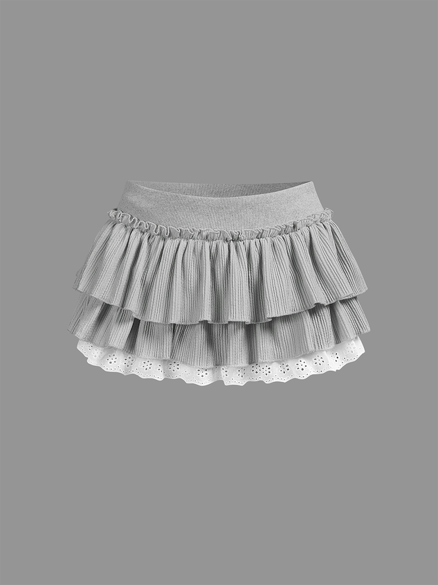 JazzHer 2024 New Jersey Plain Mini Skirt