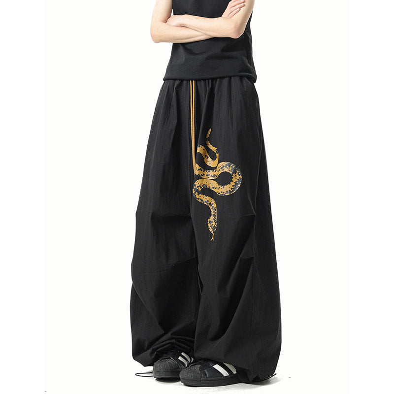 JazzHer Y2K Streetwear Pants Women Black Hip Hop Oversized Sweatpants American Vintage Print Loose Casual Female Dance Trousers New