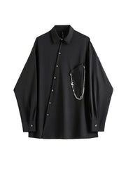 christmas outfit JazzHer Women Black Gothic Style Shirt Spring Autumn Long Sleeve Loose Fashion Casual Streetwear Vintage Harajuku Chic Blouse Punk Tops