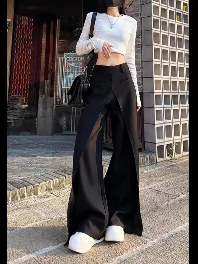 christmas outfit JazzHer Women's Black Gothic Pants Aesthetic Baggy Harajuku Japanese 2000s Style Y2k Oversize Pants Vintage Trousers Emo Trashy Clothes