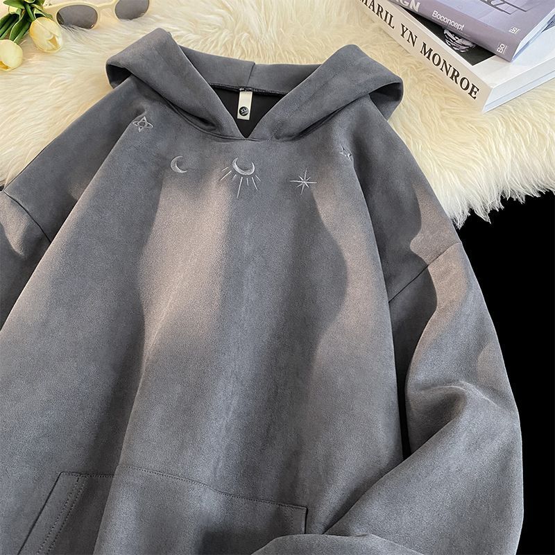 JazzHer Streetwear Hoodies for Women 2025 Ropa Mujer Chic Embroidery Hooded Y2k Tops Casual Thicked Vintage Sweatshirts Korean Clothes