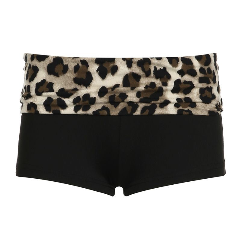 JazzHer Leopard Aeathetic Vintage Casual Shorts Y2K HIP HOP Gothic Rock Hot Shorts Sexy Cool Girl Summer Woman's Streetwear Hot Pants