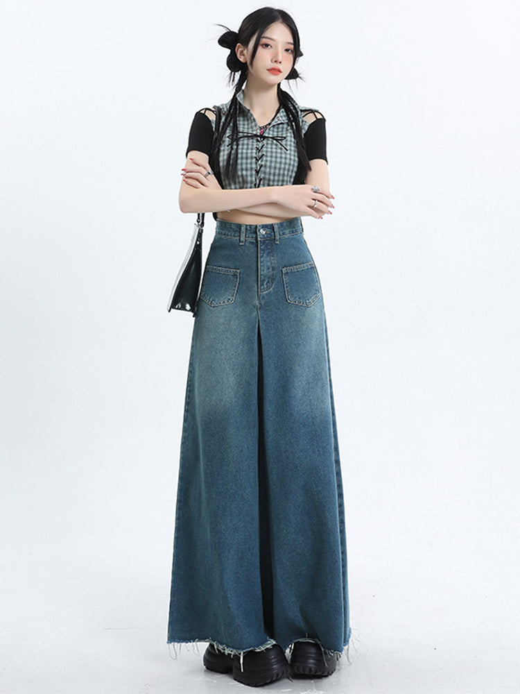 christmas outfit JazzHer Women Blue Baggy Y2k Jeans Harajuku 90s Aesthetic Oversize Denim Trousers Vintage Japanese 2000s Style Jean Pants Trashy Clothes