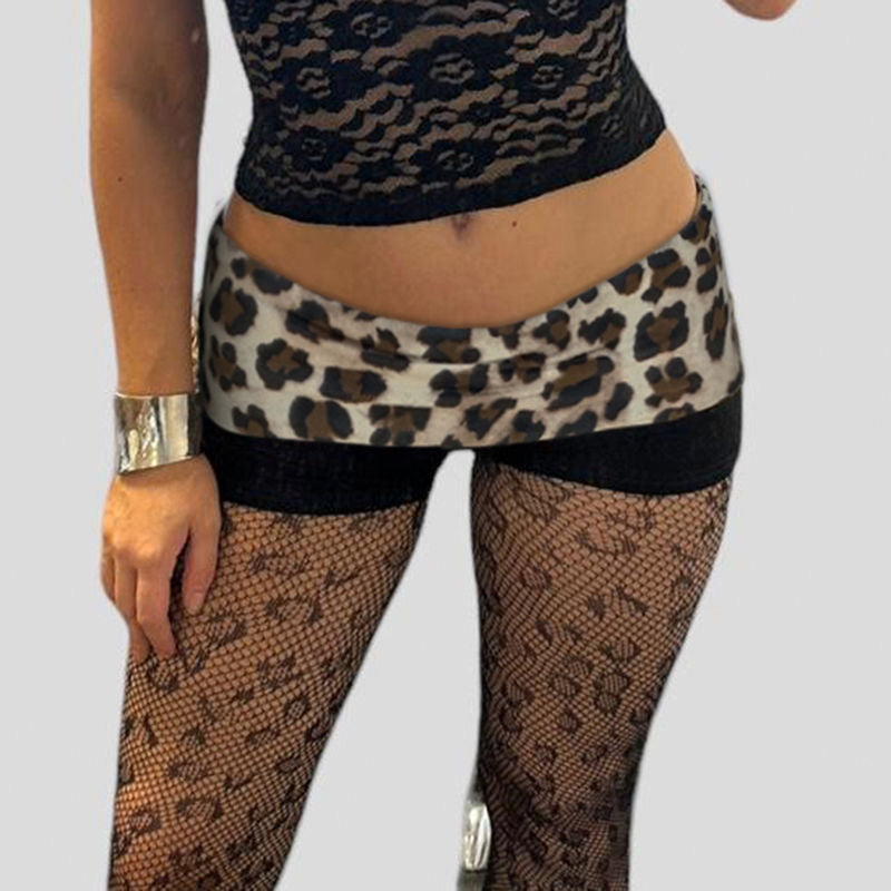 JazzHer Leopard Aeathetic Vintage Casual Shorts Y2K HIP HOP Gothic Rock Hot Shorts Sexy Cool Girl Summer Woman's Streetwear Hot Pants