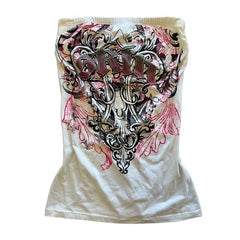 JazzHer 2000s Y2k Tops Sexys 90s Vintage Harajuku Clothes for Women Women's Top Women Aesthetic Women's covering the chest abdomen Emo