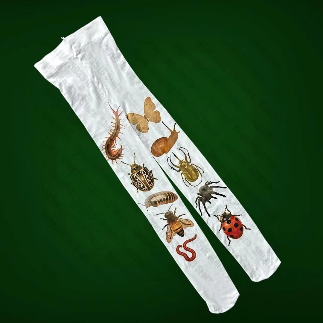 JazzHer Sexy Stockings Stockings for Women Goth Knee High Socks Pantyhose Harajuku Punk Long Socks Woman Fetish Tights Lolita Emo Shoopy