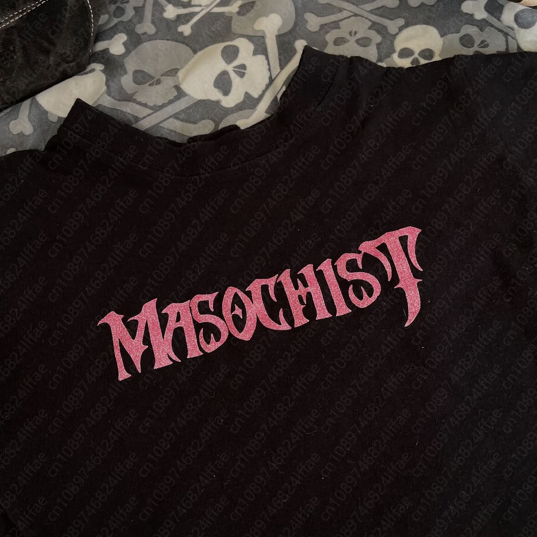 JazzHer 2025 Aesthetics Harajuku Letter Print Baby Tees Female Y2K Clothes Tops Women Tshirt Harajuku Retro Fashion Gothic Crop Top