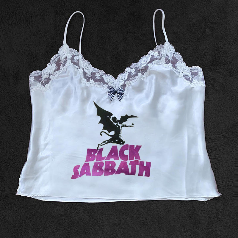 JazzHer Gothic Retro 90s Y2K Aesthetic Print Camisole Summer Woman Slim Crop top Streetwear Punk Hot Girl Tank top Vintage Camis EMO