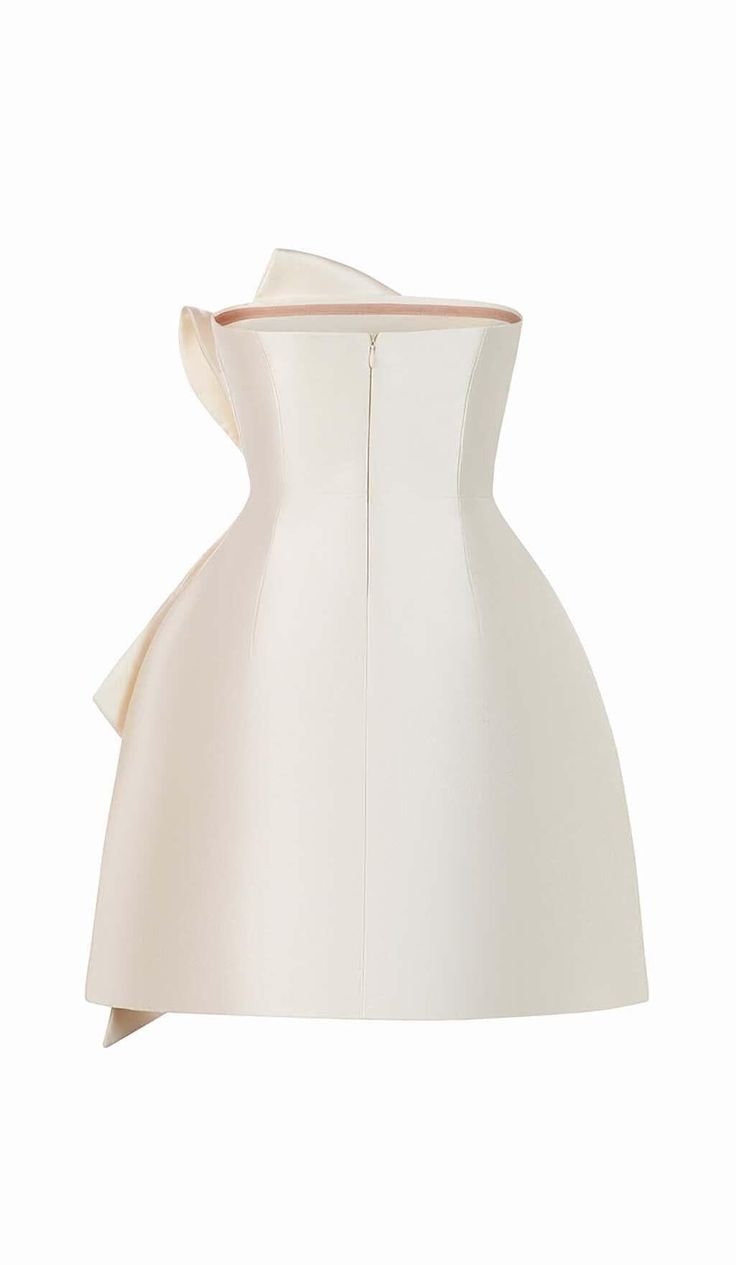 JazzHer Simple Sheath Strapless Ivory Satin Homecoming Dress (PRE-ORDER)