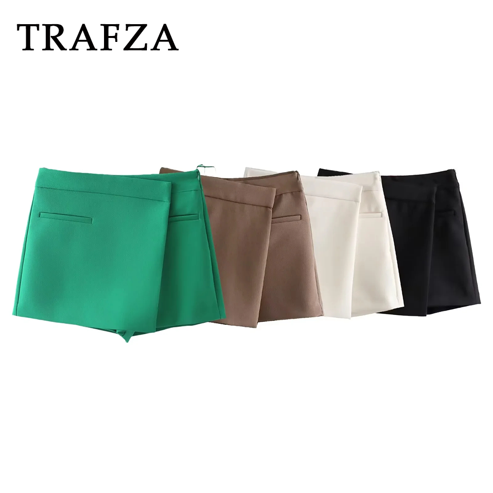 cold weather outfits JazzHer 2024 Spring Summer Casual Asymmetrical Women Skirts Fashion Vintage Solid High Waist Chic Mini Elegant Skirts