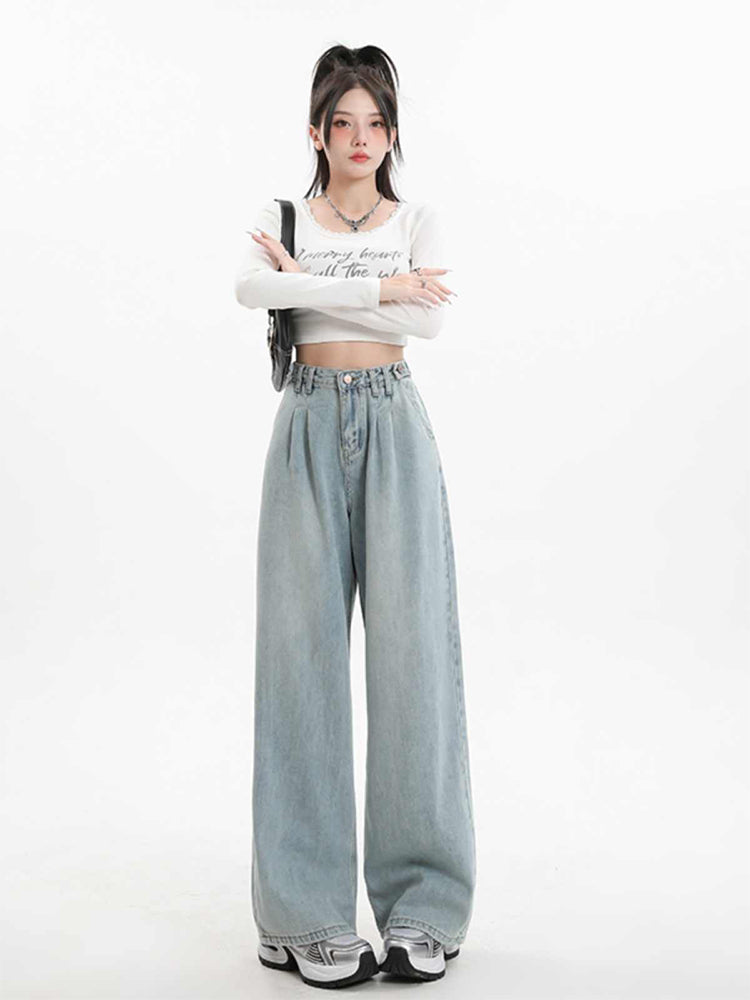 christmas outfit JazzHer Women Light Blue Y2k Jeans Harajuku Baggy Denim Trousers Streetwear Vintage Japanese 2000s Style Jean Pants Trashy Clothes 2025