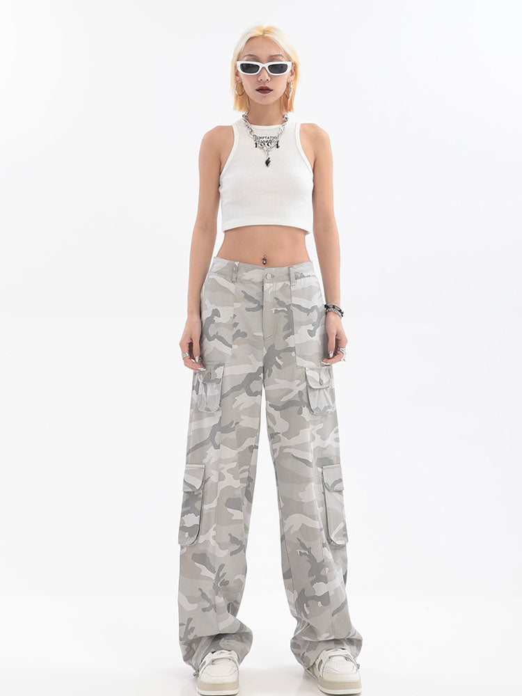 christmas outfit JazzHer Y2K Cargo Pants Women's Baggy Pants 2025 Autumn Streetwear Oversized Trousers Hip Hop Vintage Casual Loose Camouflage Sweatpants