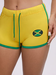 JazzHer 2024 New Activewear Jamaica Color Block Shorts