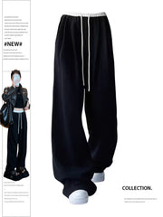 christmas outfit JazzHer Women's Black Gothic Sweatpants Baggy Y2k Harajuku Oversize Jogger Pants Vintage High Waist Wide Trousers Emo 2000s 90s Clothes