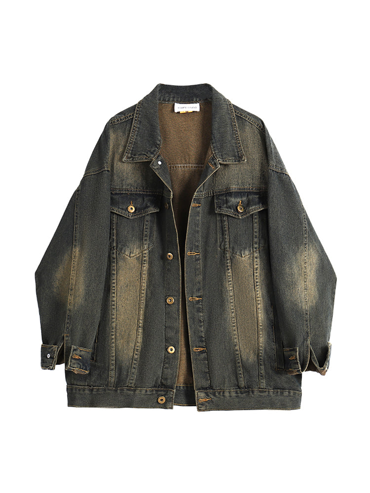 christmas outfit JazzHer Women's Denim Jacket Long Sleeve Jean Jacket Harajuku Korean 90s Vintage 2000s Fashion Oversize Outerwear Top 2000s Clothes 2025
