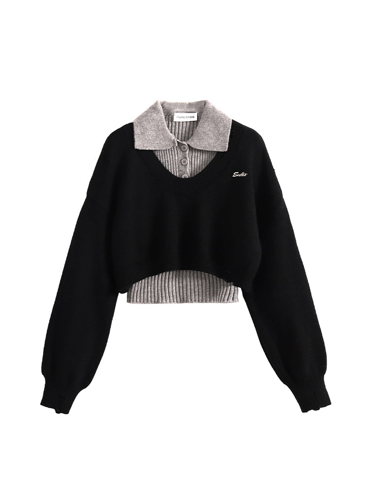 christmas outfit JazzHer Women Two-piece Set Coffee Pullover Sweater Aesthetic Y2k Elegant Vintage Long Sleeves Knitted Jumper Sweater 2000s Clothes 2025